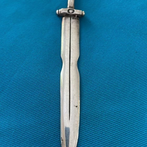 Silver small letter opener new, double-sided sword shape