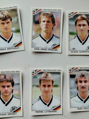 Panini Germany stickers used, set of 6 Mexico '86
