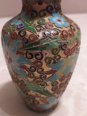 Βάζο και τασάκι cloisonné χειροποίητα μεταχειρισμένα