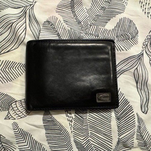 Camel Active wallet used, black, genuine leather