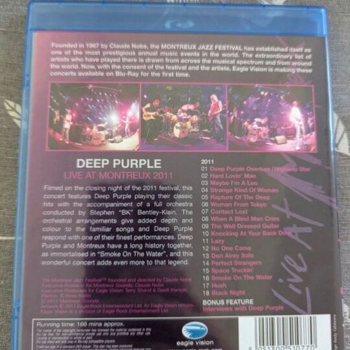 Deep Purple Live at Montreux 2006 Blu-ray like new, metal