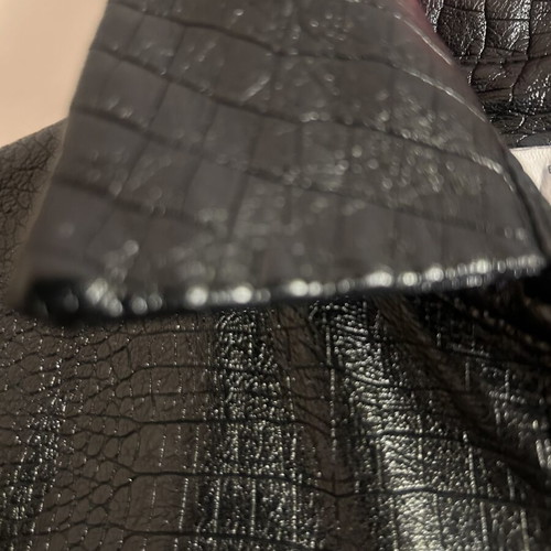 Zara vintage crocodile leather shirt, black, size S