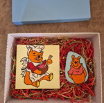 Winnie the Pooh giftbox with painted card and stone