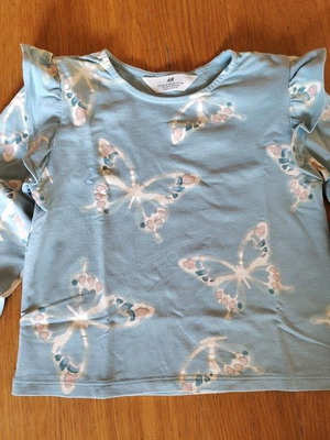 H&M butterfly blouse used for girl 5-6 years 110-116 cm