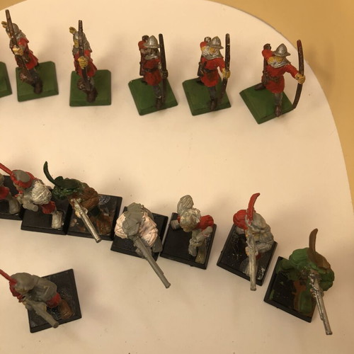 Warhammer Empire fantasy archers and riflemen set, used, 17 figures