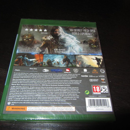 Shadow of Mordor Game of the Year Edition Xbox One καινούργιο σφραγισμένο