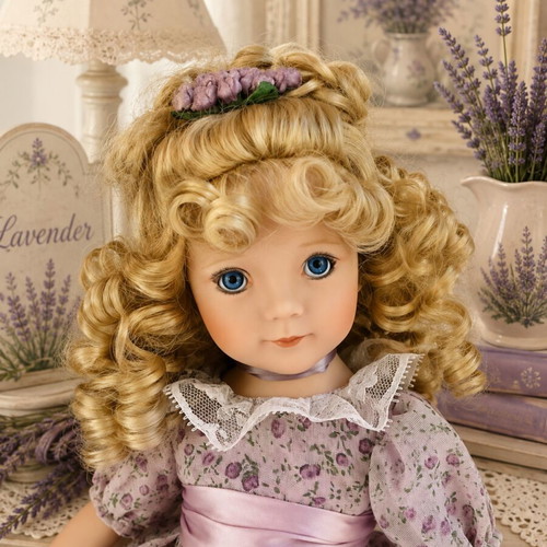 Dianna Effner Lavender porcelain doll like new