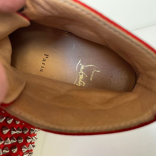 Christian Louboutin suede sneakers used, size 37.5, orange