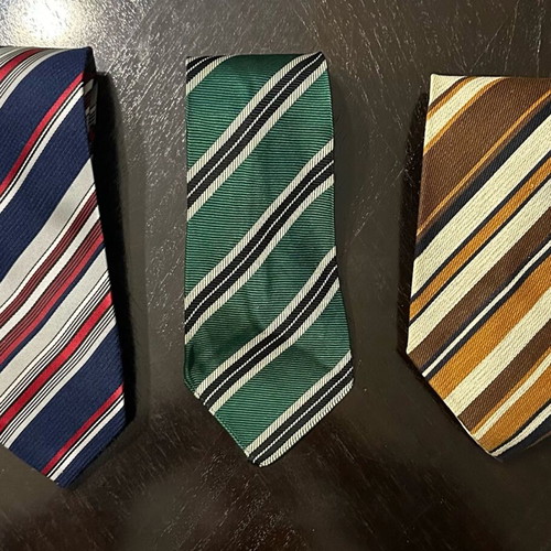 Set of 3 men's striped ties like new, vintage style