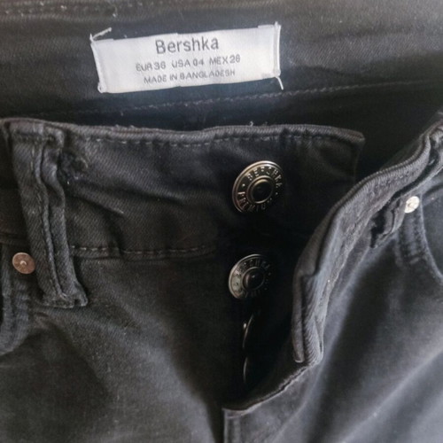 Bershka black pants with pockets, military style, like new, size S