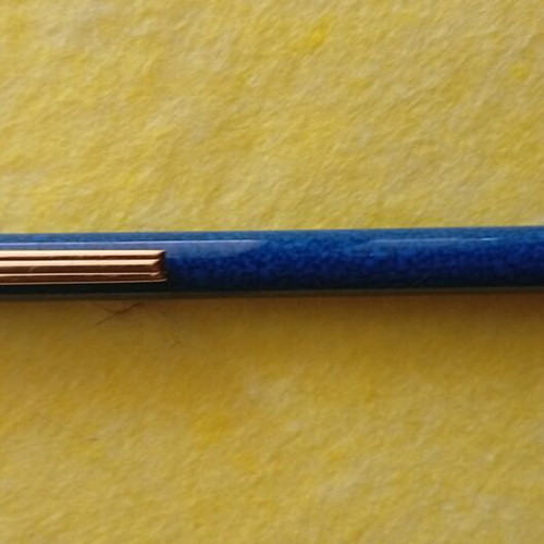 Must de Cartier Trinity ballpoint pen new, blue marble lacquer