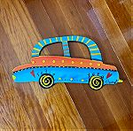  Handmade παιδική κρεμάστρα σε σχήμα αυτοκίνητο «Γέλιο & Χαρά»