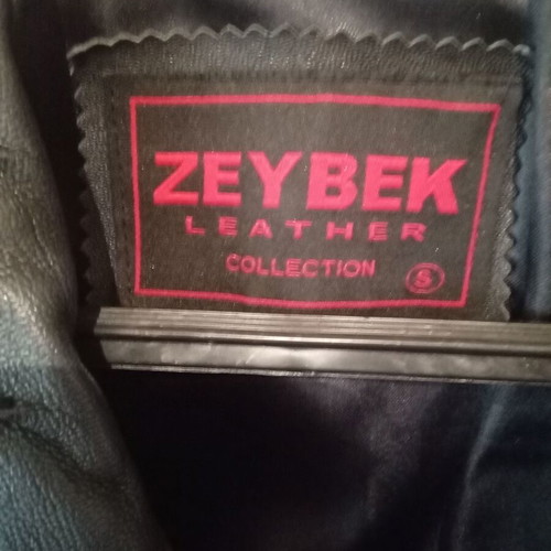 Leather women's coat Turkish made like new, black, size S