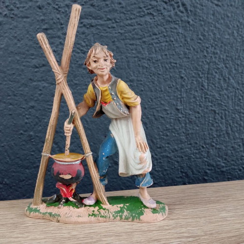 Fontanini DEPOSE Italy plastic figure vintage, used, 11 cm height