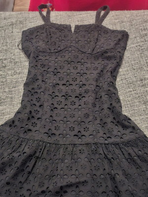 Next broderie anglais black dress UK 12/M