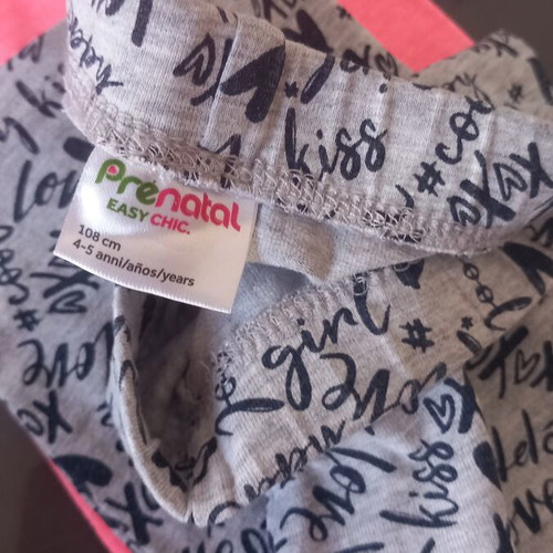 H&M girls' outfit pack 2 tops and 2 leggings 4-6 years like new