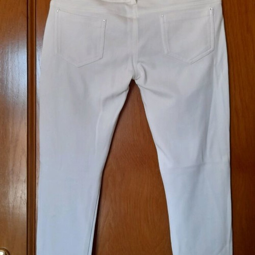 Woman's trousers white used, size M, elegant