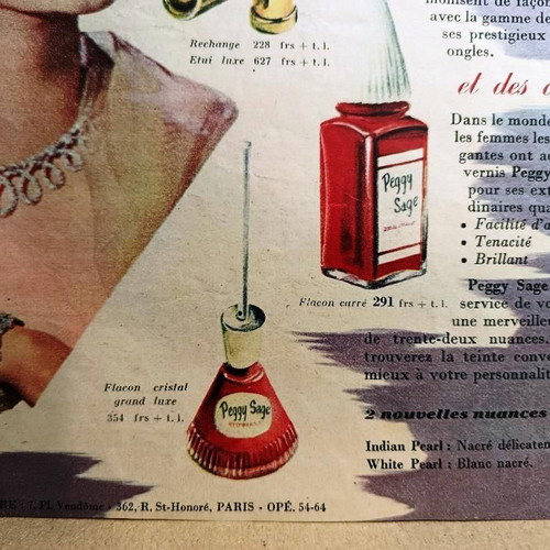 Original vintage Peggy Sage paper ad 1953 like new