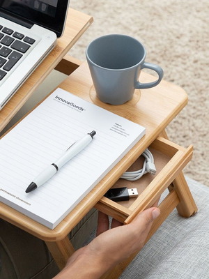 Τραπεζάκι για Laptop InnovaGoods Lapwood Καινούργιο από Μπαμπού