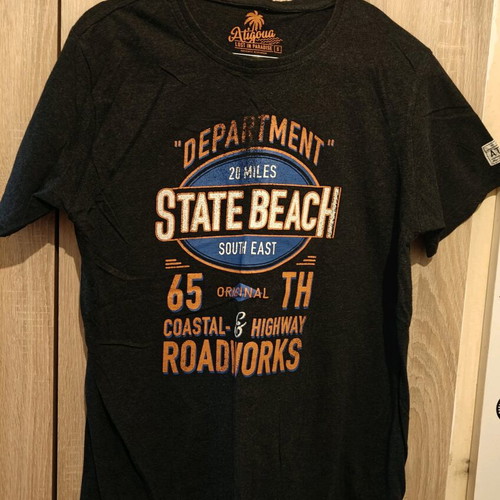 T-shirt short sleeve dark gray size S used, cotton