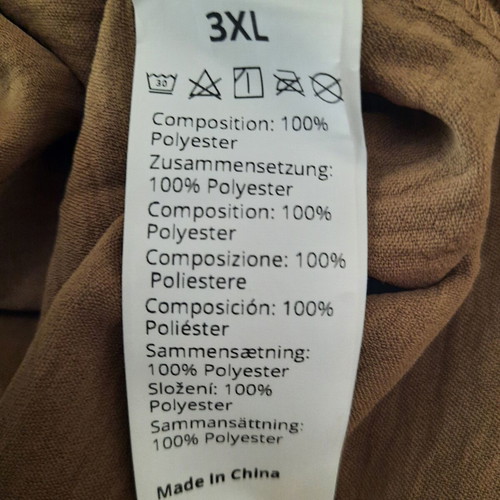 Women's long-sleeve shirt 3XL new, brown, 100% polyester