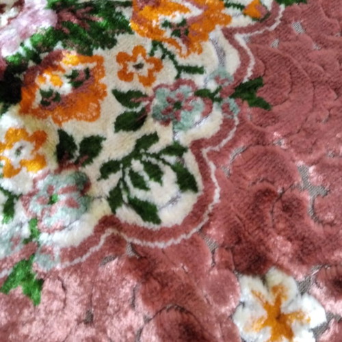 Velvet vintage tablecloth used