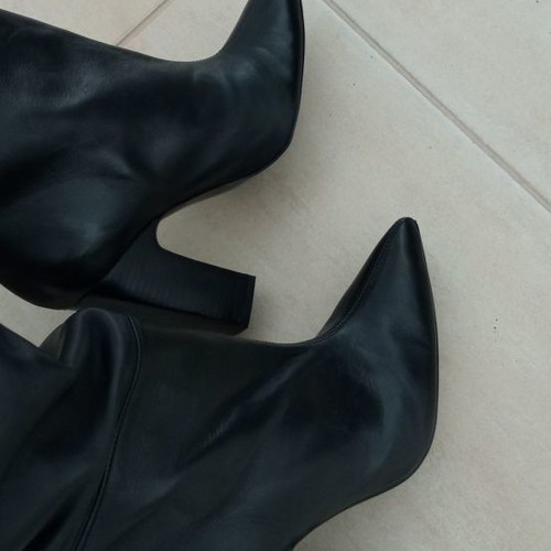 Zara leather over the knee boots new, black