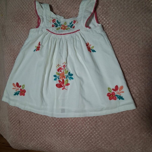 Dpam children's dress like new, cotton embroidered, 92 cm