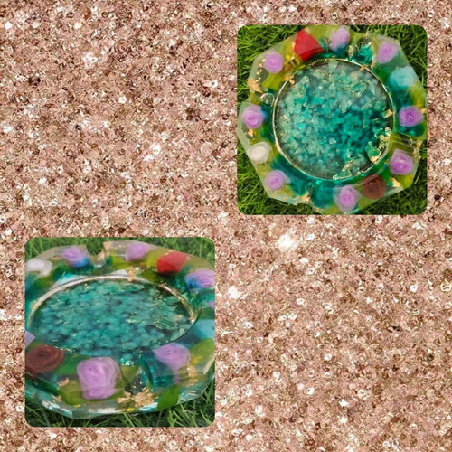 Ashtrays made of liquid glass, new, lightweight and unbreakable