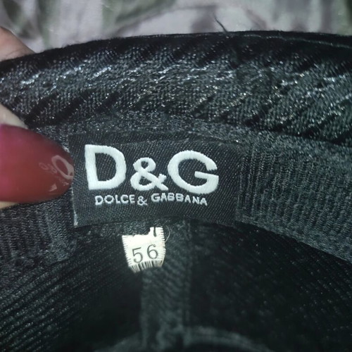 D&G Black Fedora Hat size 56 Small like new