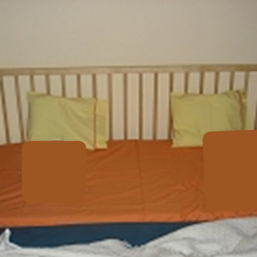 IKEA baby cot used 70x140 blue and natural beech wood