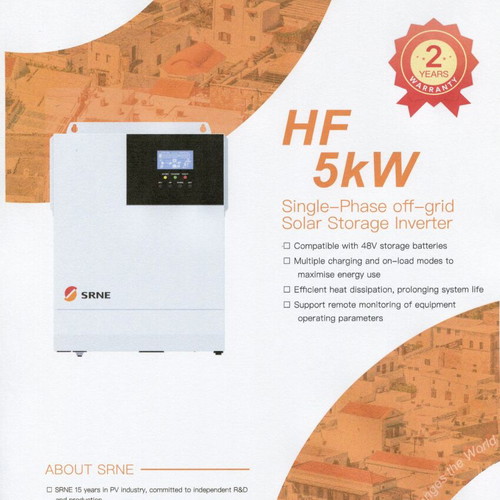 Hybrid Inverter 48V 5000W SRNE HF-5KW like new