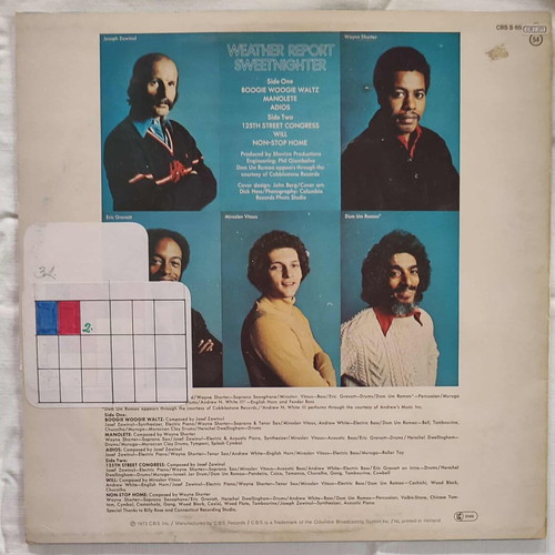 Weather Report Sweetnighter vinyl record used, jazz, 1973