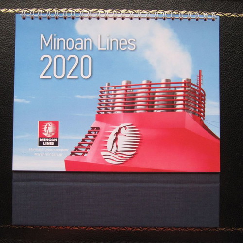Minoan Lines 2020 desk calendar new