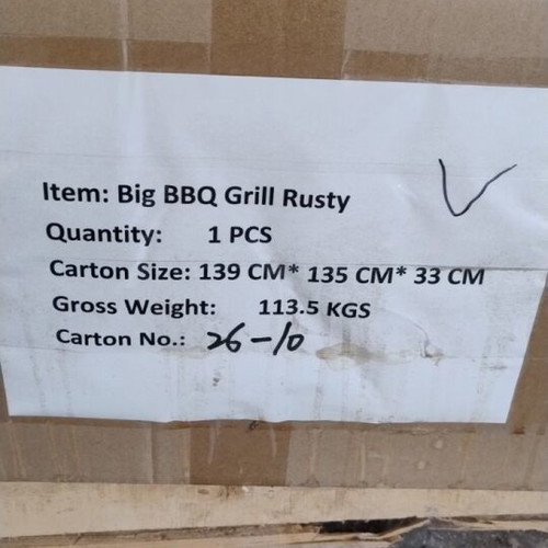 BBQ Fire Pit with Wood Cutting Board and Wheels New
