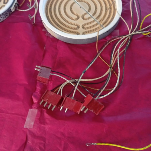 Siemens ceramic hob heating elements used with thermostats, diameters 23, 20, 16.5 cm