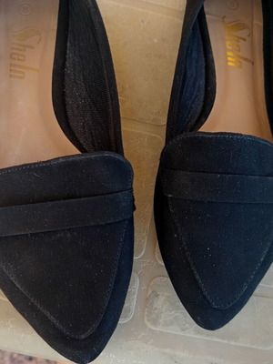 Shein black loafer ballerinas size 38 used
