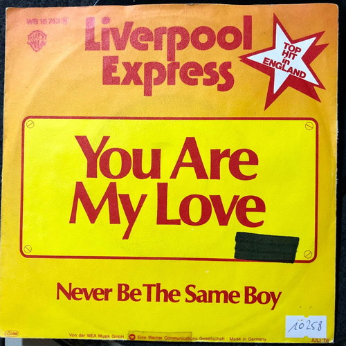 Liverpool Express You Are My Love vinyl 7" single like new, pop