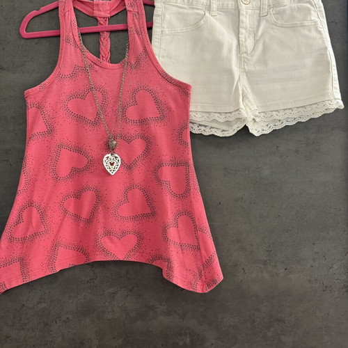 Girls' summer clothing set used, ages 6-8, multicolored, brands included