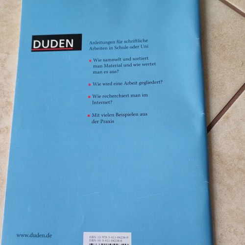 Duden Die schriftliche Arbeit book used, German language