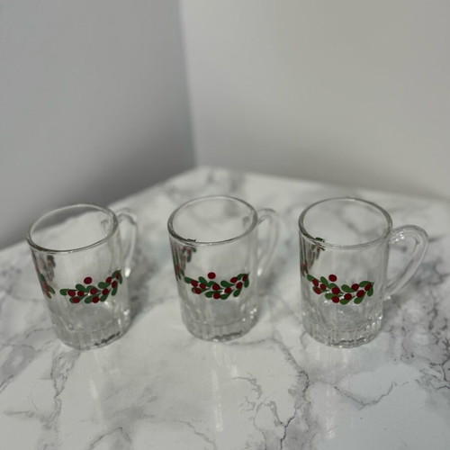 Small Christmas cups used, set of 3