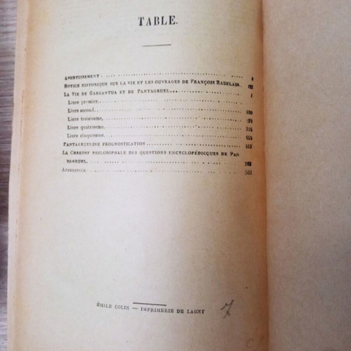 Book Oeuvres de F. Rabelais used, vintage, French