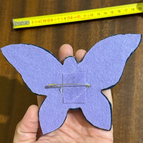 Brooch blue butterfly handmade new