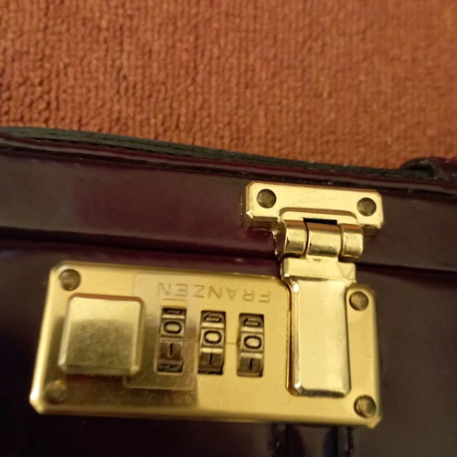 Franzen vintage briefcase bag brown new, genuine leather