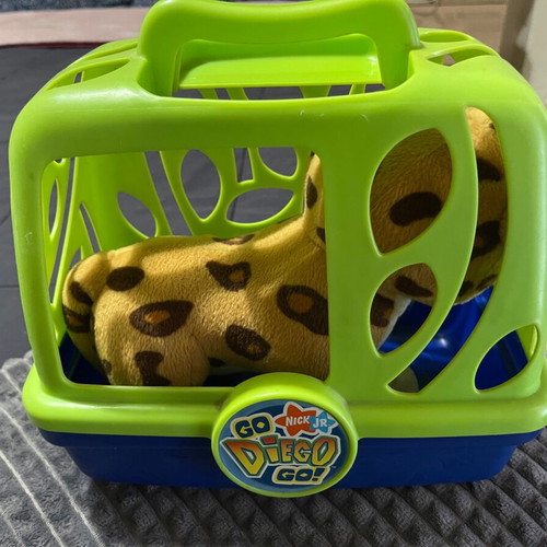 Diego toy like new with plush animal and Dora Explorer carrying case