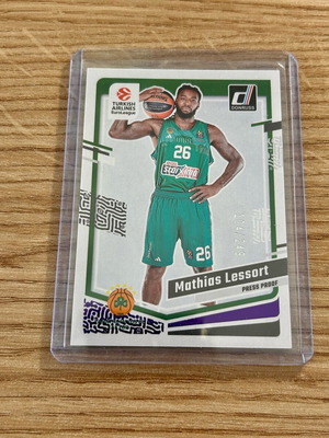 Αριθμημένη κάρτα Mathias Lessort Παναθηναϊκός Panini Euroleague 2023-24 σαν καινούργιο