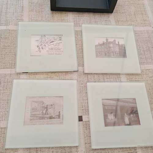 The Famous Grouse glass coaster set, 5 sets of 4 pieces