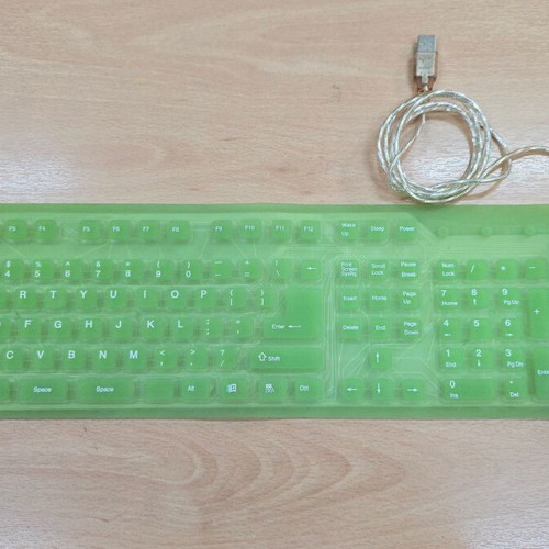 Flexible USB Keyboard green