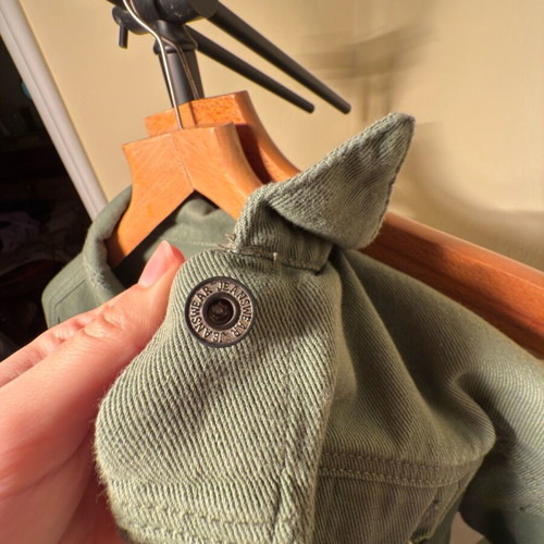 Crop olive demin jacket Celestino like new