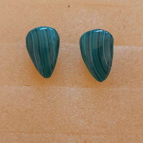 Malachite earrings silver stud new